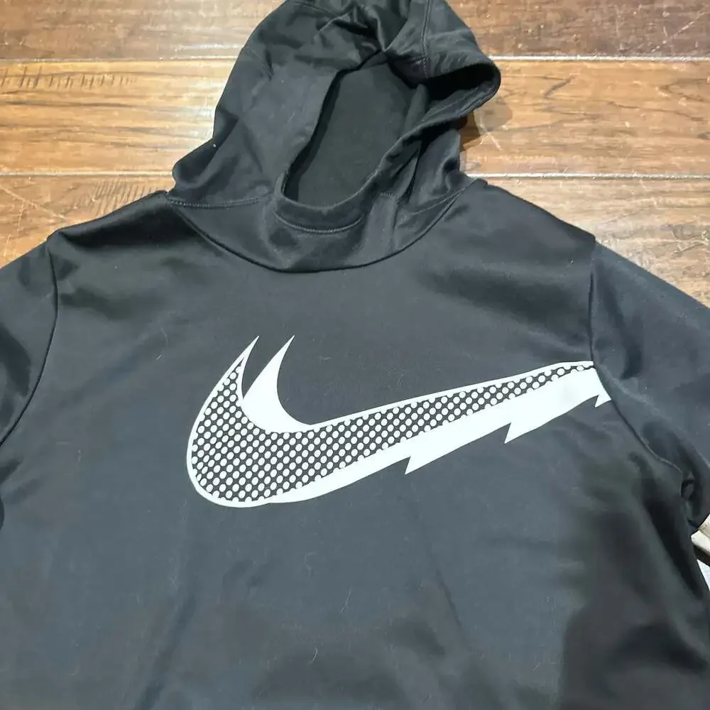 Nike Boys Therma-FIT Pullover Hoodie Black/White Size‎ XL Boys